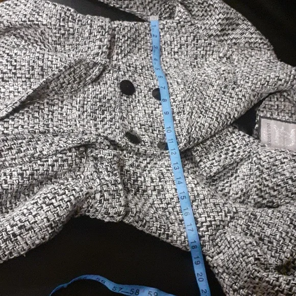 Dollhouse  Pea Coat - Black & White Tweed - Picture 3 of 7